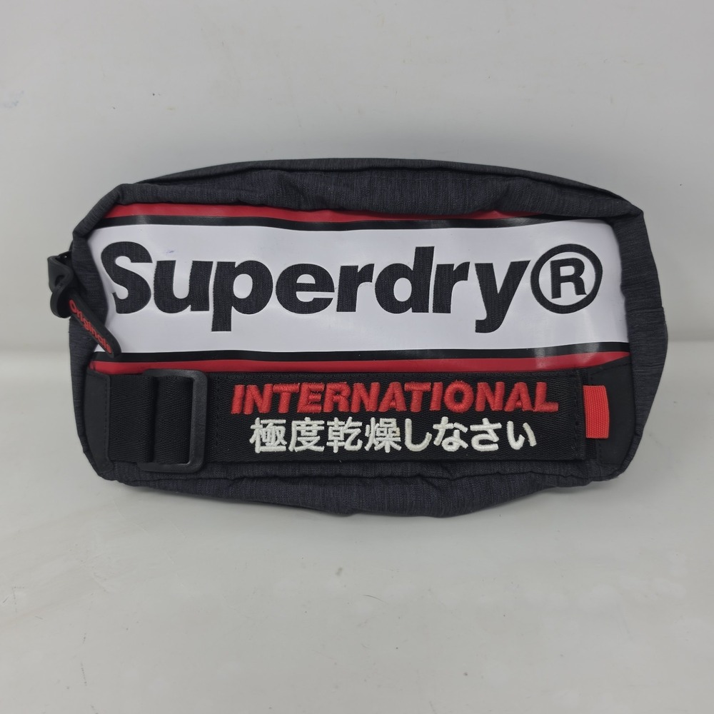 Superdry International Men's Bum Bag Fanny Pack Black White Red. Q